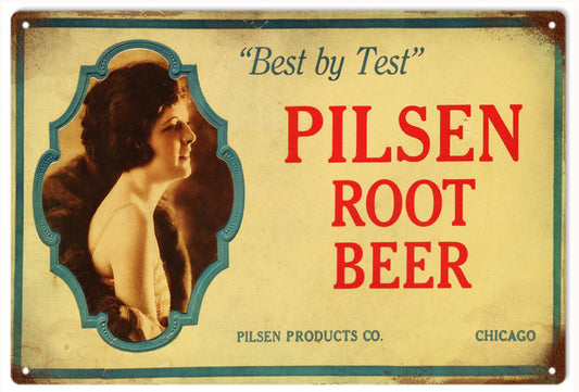 Pilsen Root Beer Vintage Style Metal Sign 12 x 18