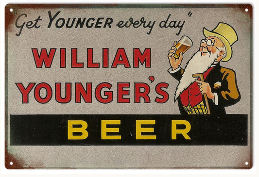 Williams Younger Beer Bar Vintage Style Metal Sign 12 × 18