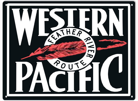 Western Pacific Railways Railroad Vintage Style Metal Sign 9 × 12