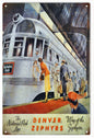 Denver Zephyrs Railroad Burlington Route 12×18