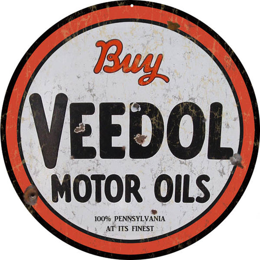 Veedol Motor Oil Vintage Style Metal Sign 14 x 14
