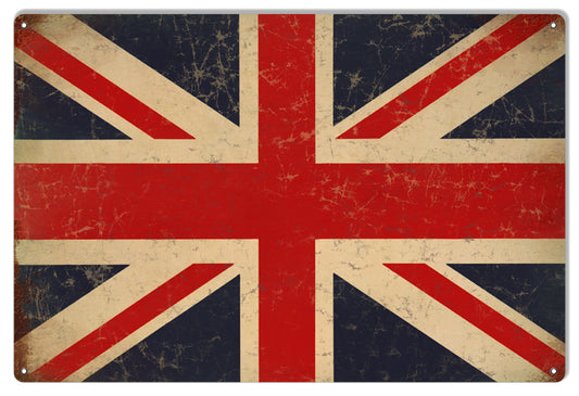 British Flag Country And State Vintage Style Metal Sign 12 × 18