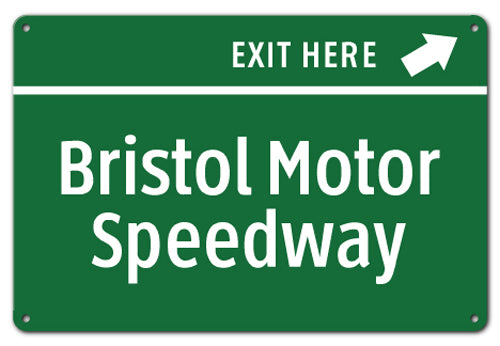 Bristol Motor Speedway Vintage Style Metal Sign 12 × 18