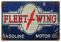 Fleet Wing Gasoline Gas Station 12×18