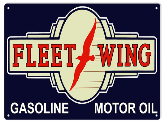 Fleet Wing Gasoline Motor Oil 9″x12″