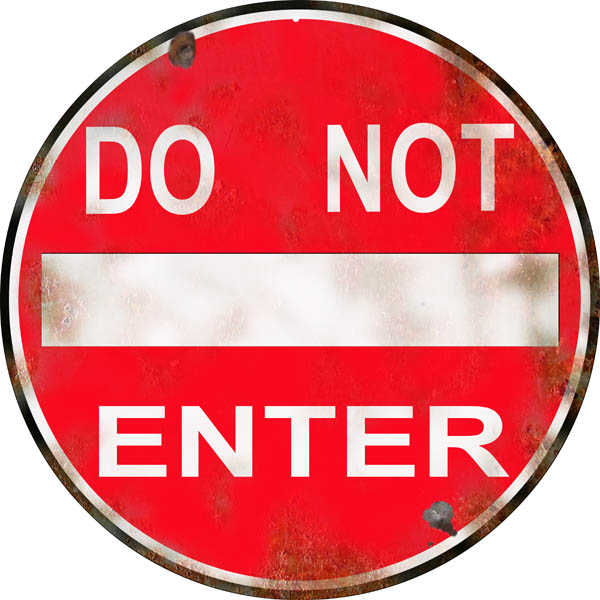 Do Not Enter No Trespassing 14″x 14 x 14