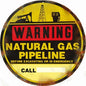 Warning Natural Gas Pipeline 14 x 14