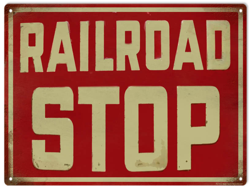 Railroad Stop Railway 9×12