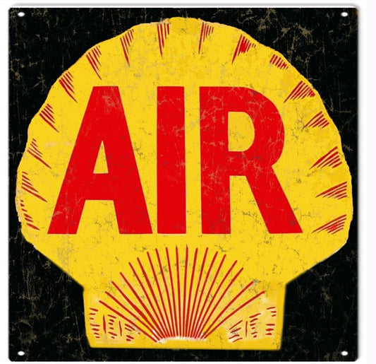 Shell Air Motor Oil Vintage Style Metal Sign 12 × 12
