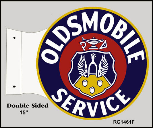 Oldsmobile Service Flange Vintage Style Metal Sign 15 x 17