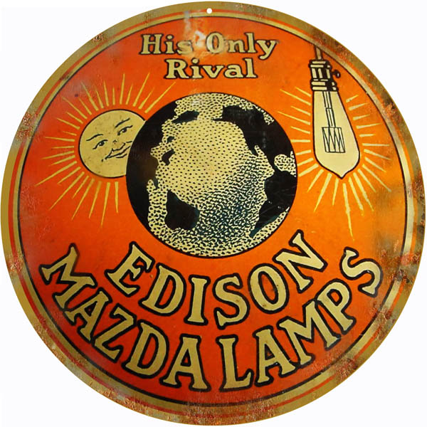 Thomas Edison Mazda Lamps 14 x 14
