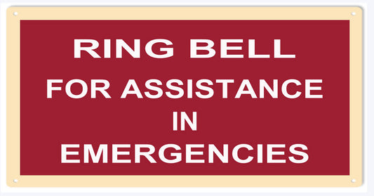 Ring Bell In Emergency Medical Vintage Style Metal Sign 6 × 12