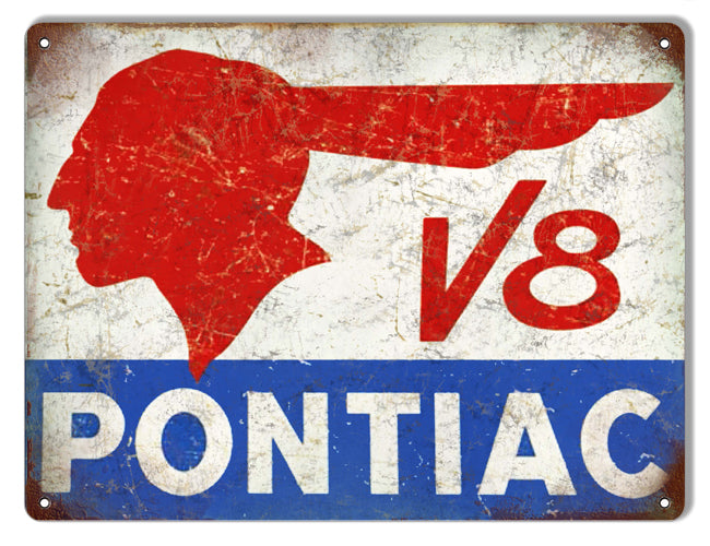 V8 Pontiac Motor Oil 9×12