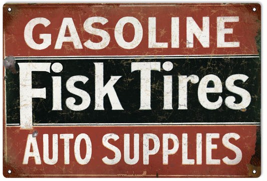 Fisk Tire Vintage Style Metal Sign 12 × 18