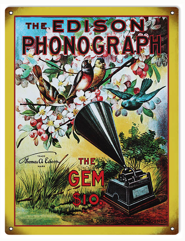 Edison Phonograph 9×12