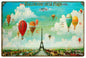Ballooning Over Paris 1890 12x18