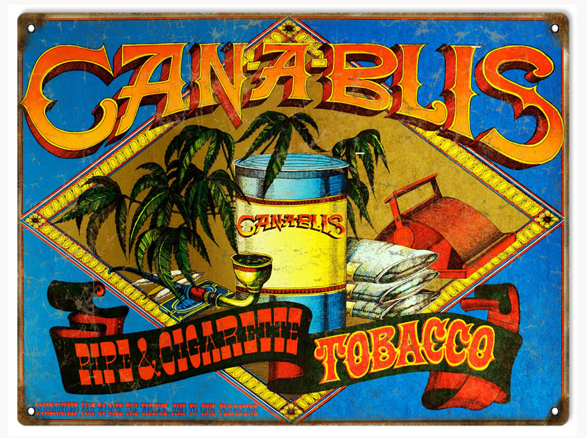 Canablis Pipe And Cigarette Tobacco 9×12