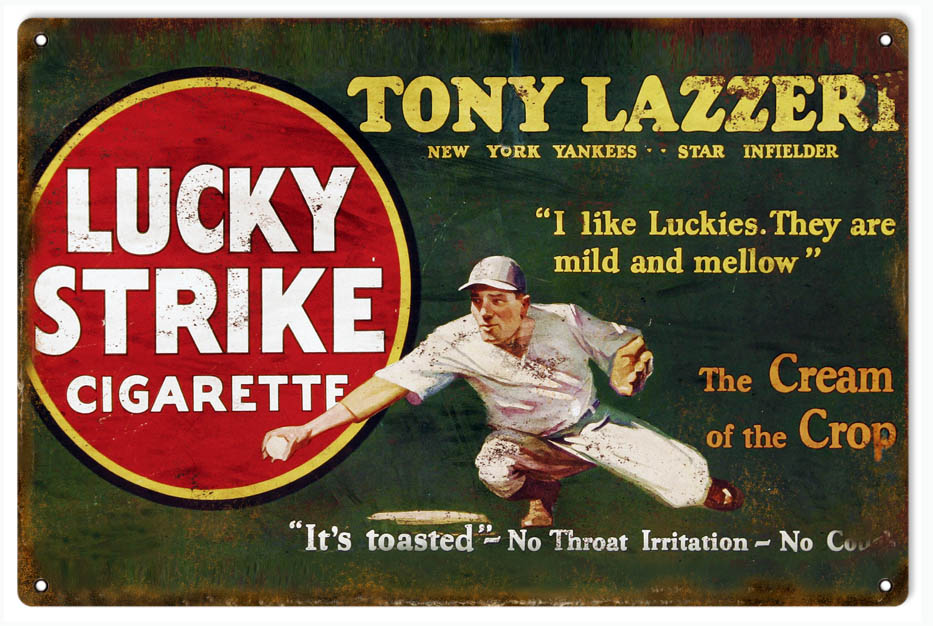 Luckys Cigarette Tobacco 12x18