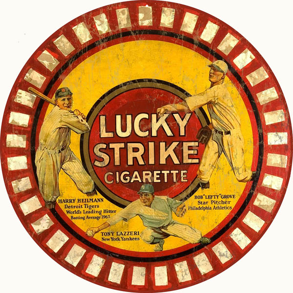 Round Lucky Strikes Cigarette 14 x 14