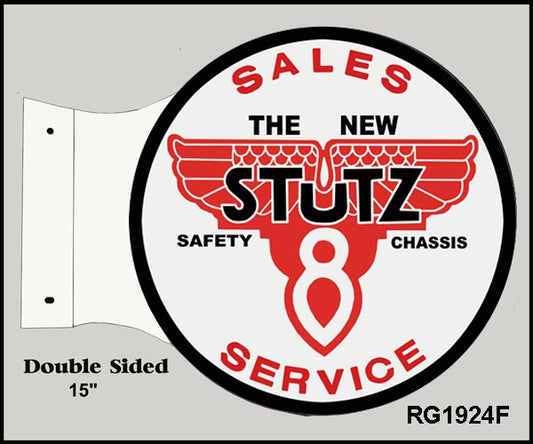 Stutz Sales And Service Flange Vintage Style Metal Sign 15 x 17