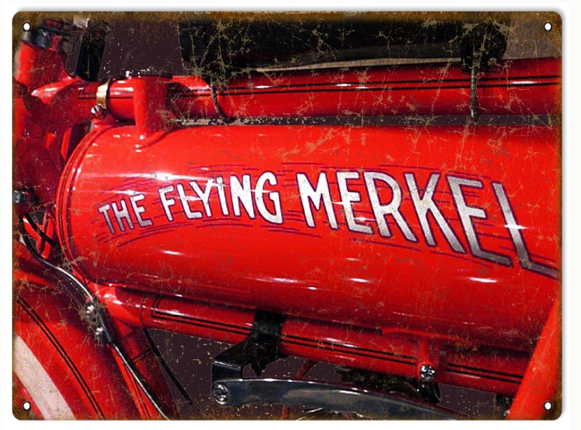Classic The Flying Merkel Motorcycle 9×12