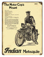 Indian Motor Cops Mount Motorcycle 9×12