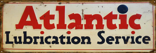 Atlantic Lube Service Vintage Style Metal Sign 6 × 18
