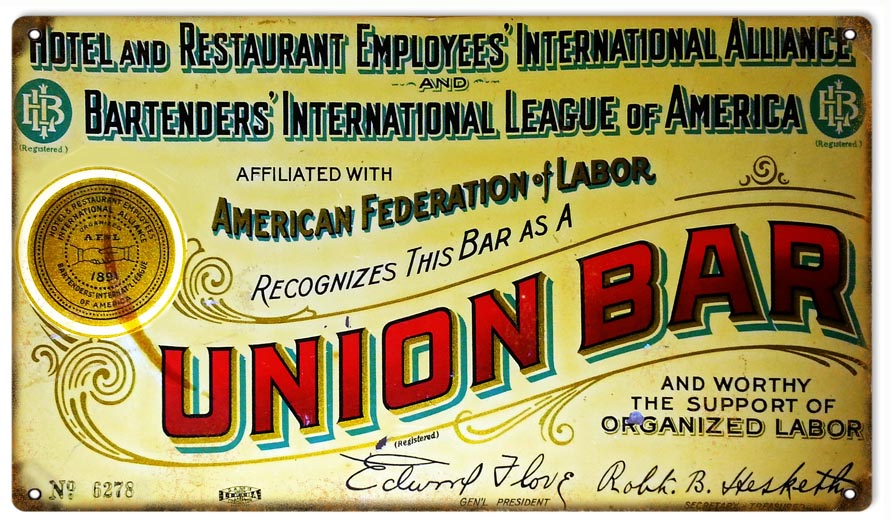 Union Bar American Federation Of Labor 8×14