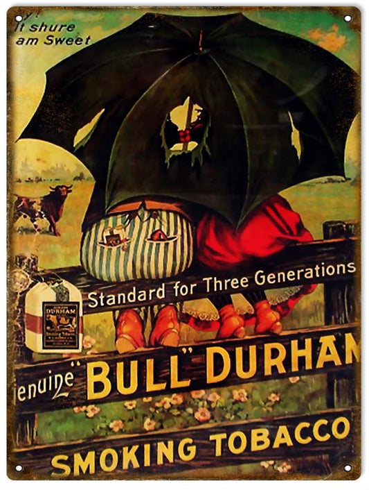 Bull Durham Standard For Three Generations Cigar Vintage Style Metal Sign 9 × 12