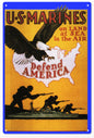US Marines Defend America Military 12x18