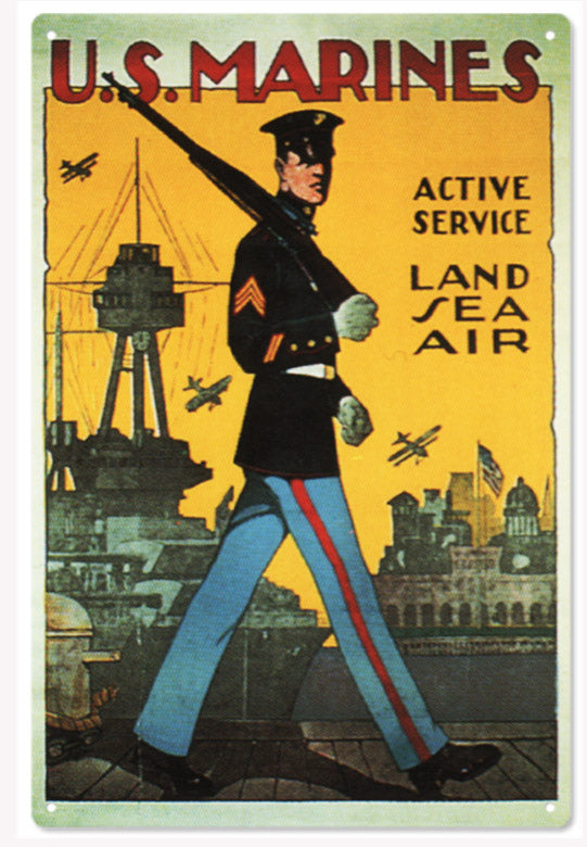 US Marines Active Service 12x18