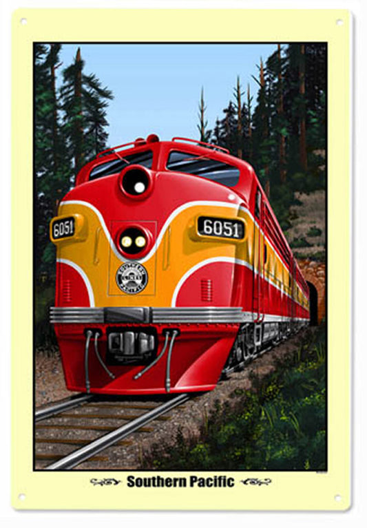 Southern Pacific Locomotive Vintage Style Metal Sign 12 x 18