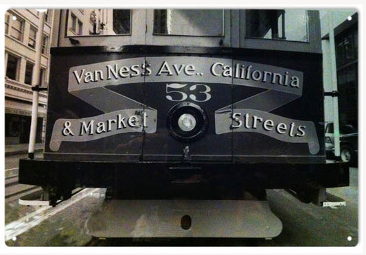 San Francisco Cable Car Vintage Style Metal Sign 12 x 18
