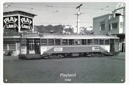Play Land Vintage Style Metal Sign 12 x 18