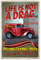 Red 1951 Anglia Panel Truck 12x18