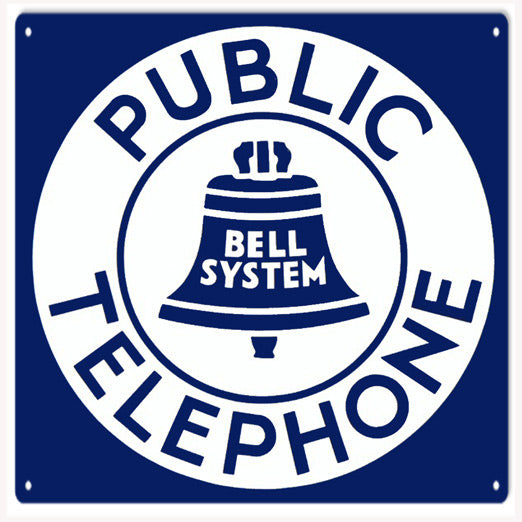 Public Telephone Bell System 12x18
