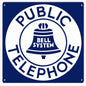 Public Telephone Bell System 12x18
