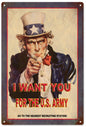 Uncle Sam Us Army 12x18