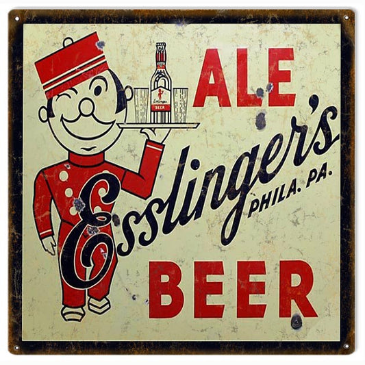 Esslingers Ale Beer Vintage Style Metal Sign 12 × 12