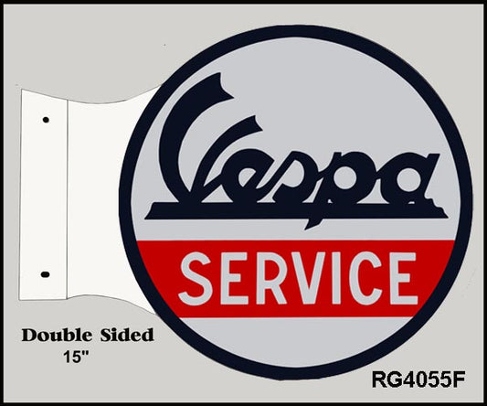 Vespa Service Flange Vintage Style Metal Sign 15 x 17