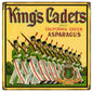 King’s Cadets Brand California Green Asparagus 12″x12″