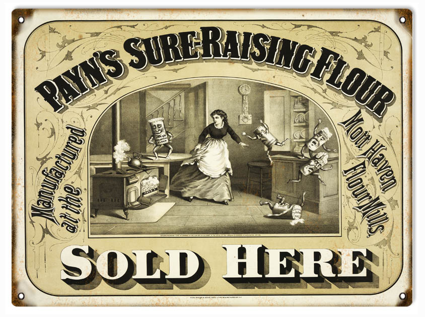 Payns Sure Raising Flour Sold Here 9x12