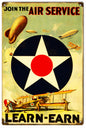 Join The Air Service Learn Earn Military 12″x18″