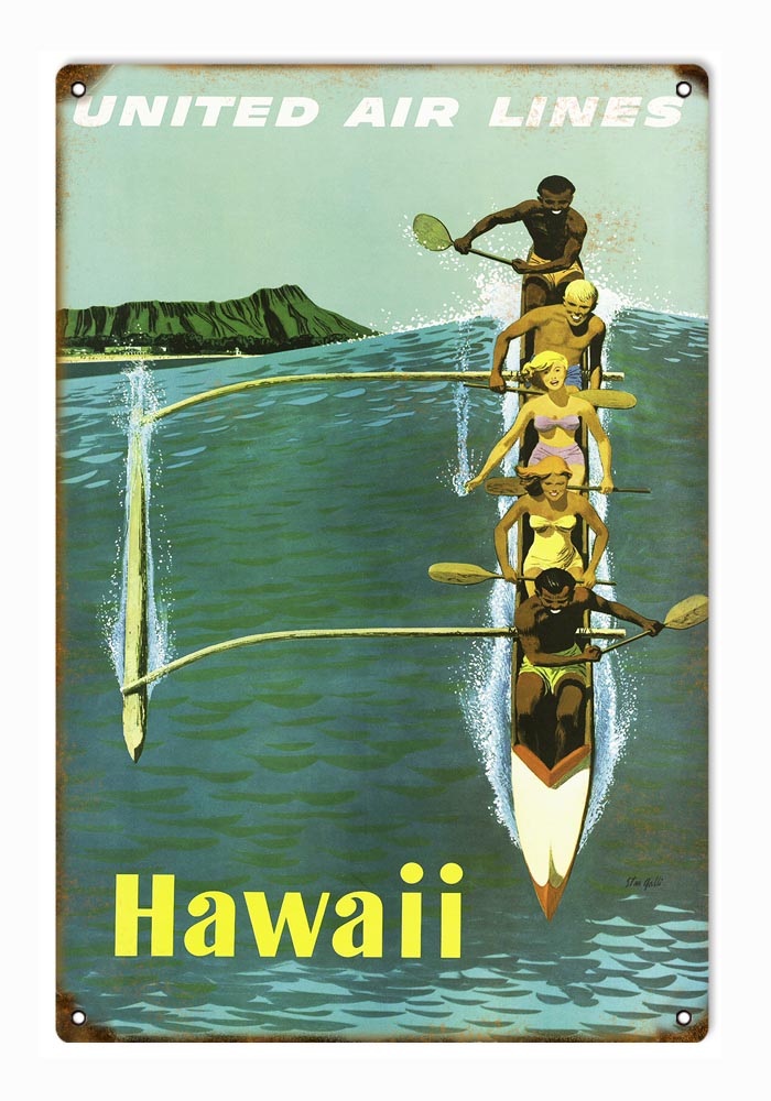 United Airlines Hawaii 12x18