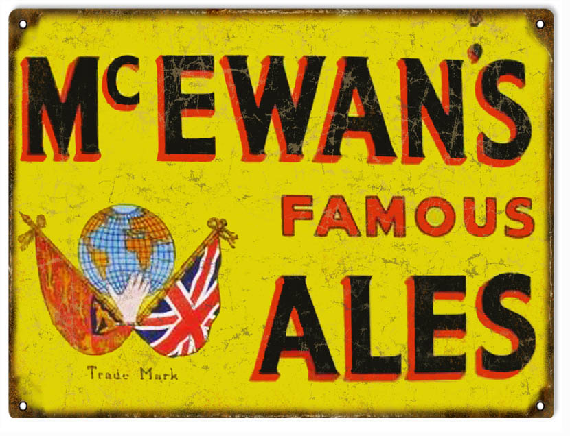 McEwans Famous Ale Beer Bar 9×12