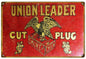 Union Leader Cut Plug Smoke Chew Tobacco 12x18