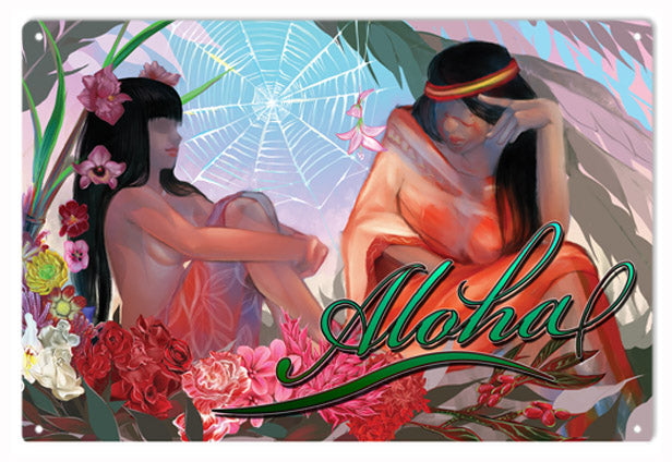 Aloha Hawaii Greetings Art 12x18