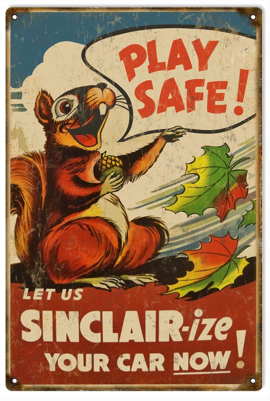 Let Us Sinclair-Ize Your Car Vintage Style Metal Sign 12 x 18