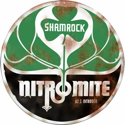 Shamrock Nitromite Vintage Style Metal Sign 14 x 14