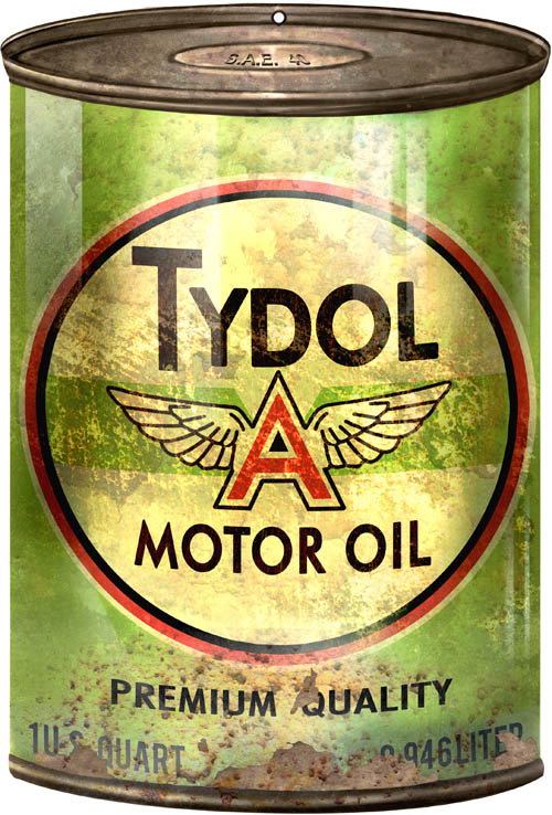 Tydol A Motor Oil Can Vintage Style Metal Sign 7 x 10